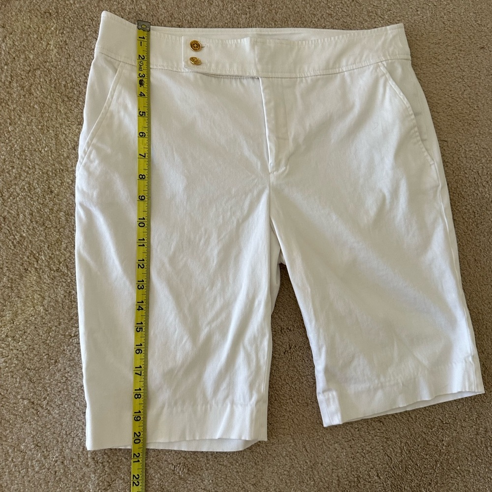 NWOT Chaps Women's White Shorts Cotton Blend, Sz 8. - Picture 5 of 8